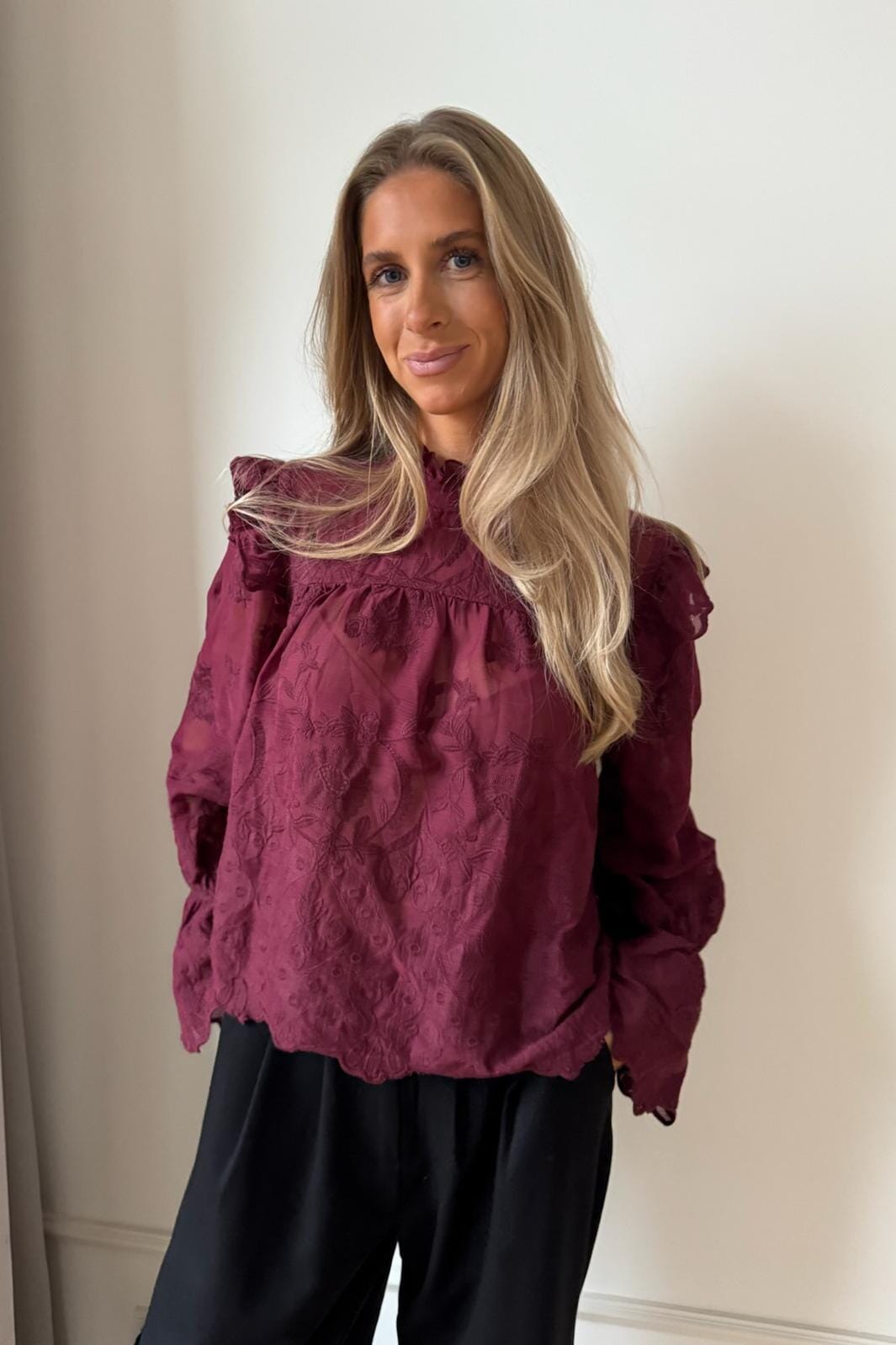 BYIC - Ellinoric Lace Shirt 2550 - Vintage Bordeaux