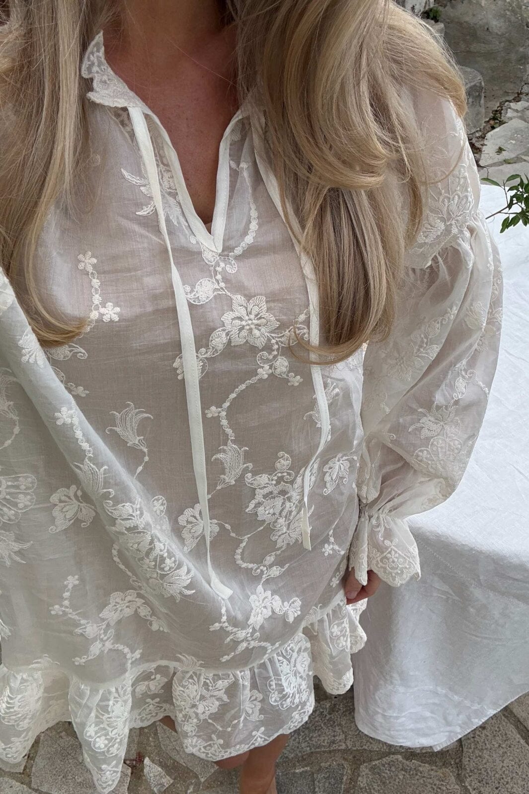 BYIC - Magdaic Dress A23845 - White Embroidery