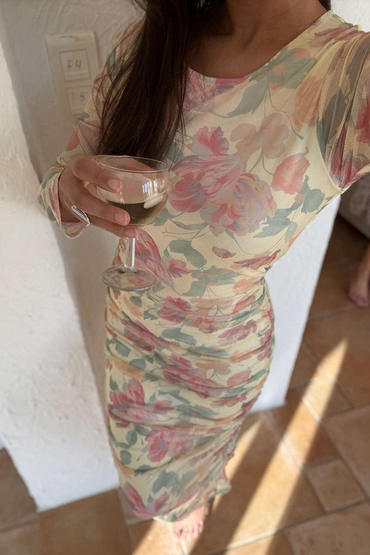 BYIC - Maiic Mesh Dress A23630 - Pastel Garden