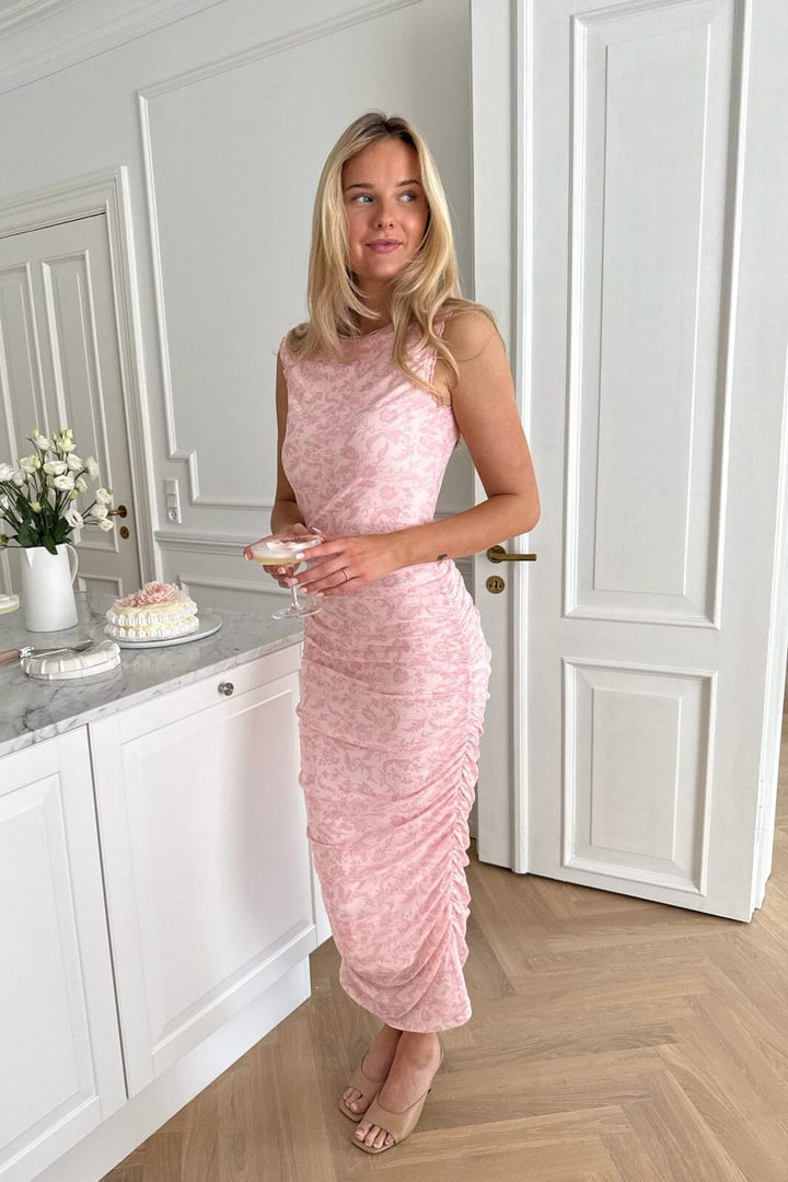 BYIC - Miraic Mesh Dress A23631 - Light Pink Floral