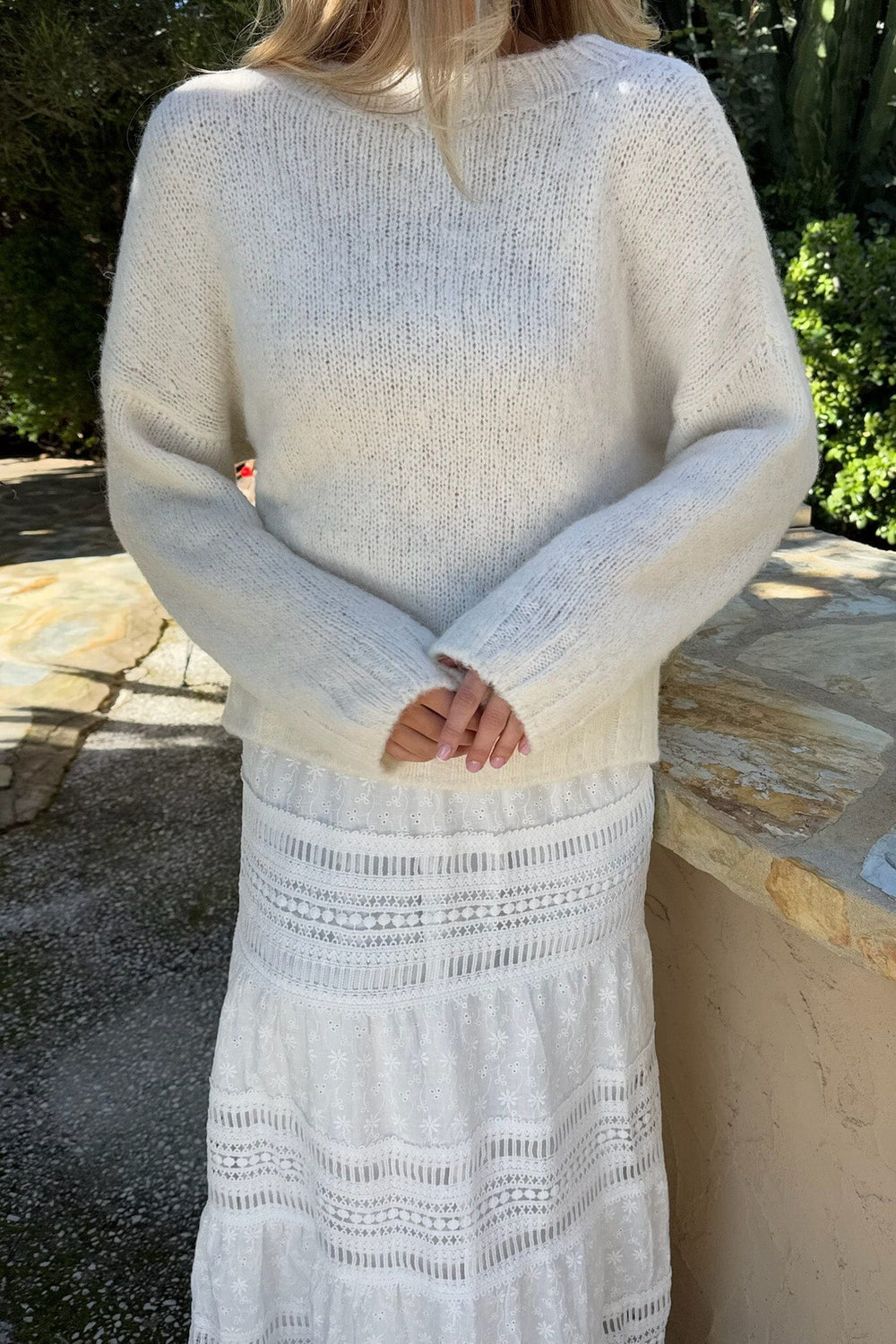 Forudbestilling - BYIC - Palmaic Pullover 3495 - White Sweatshirts