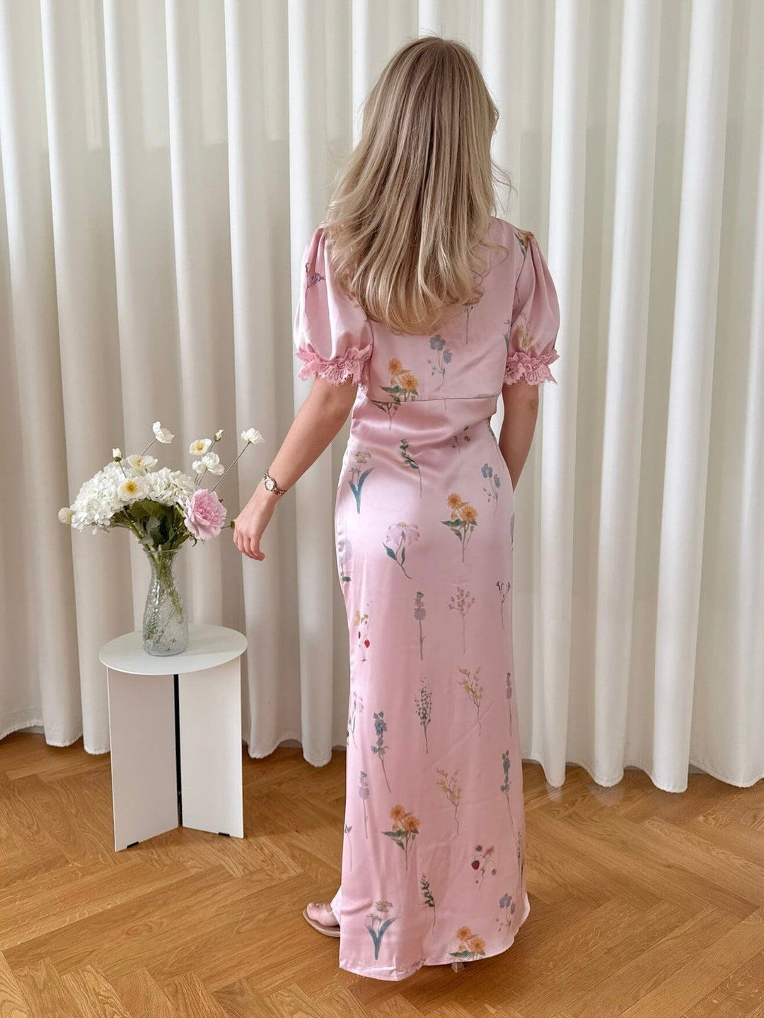 Forudbestilling - BYIC x Molly&My - Agneteic Long Dress A23810 - Pink Flower Print Kjoler
