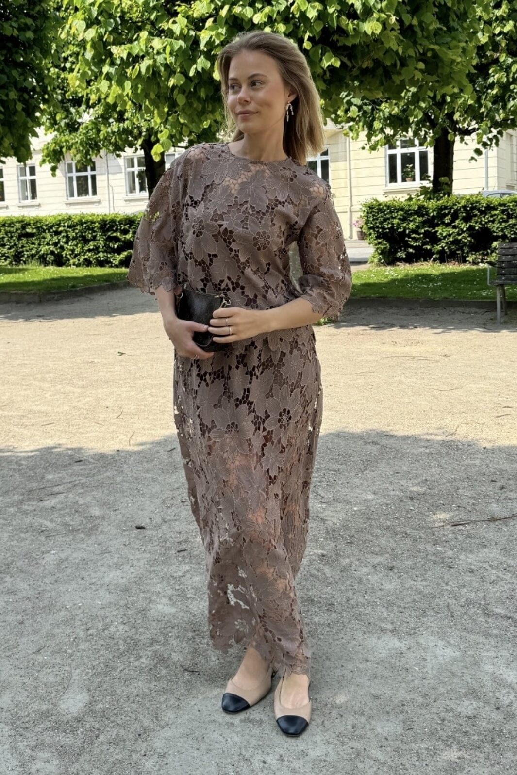 Forudbestilling - BYIC x Molly&My - Klaraic Lace Maxi Skirt - mocca Mocca Kjoler