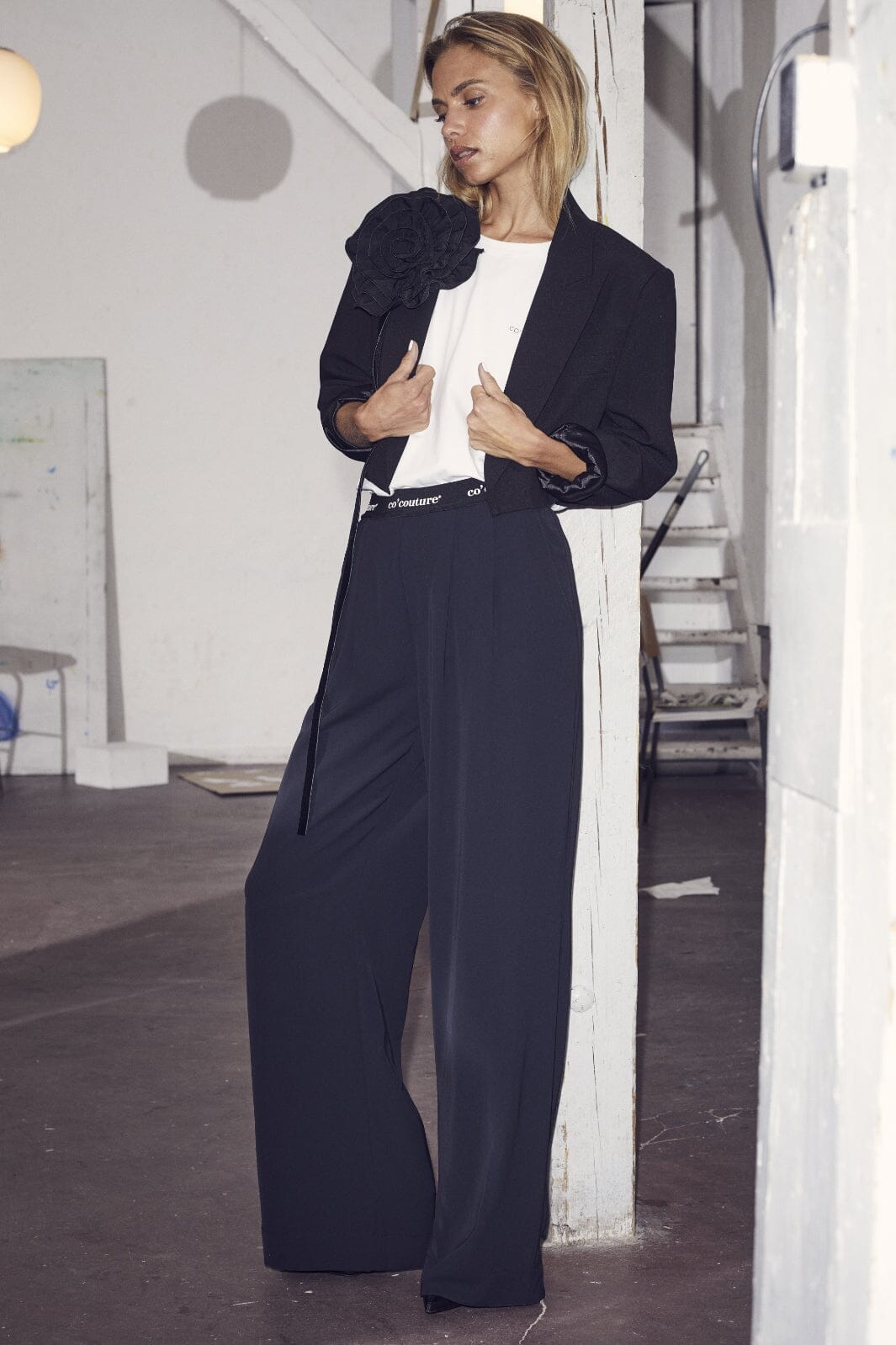 Forudbestilling - Co´couture - Aminacc Logo Pant - 96 Black Bukser