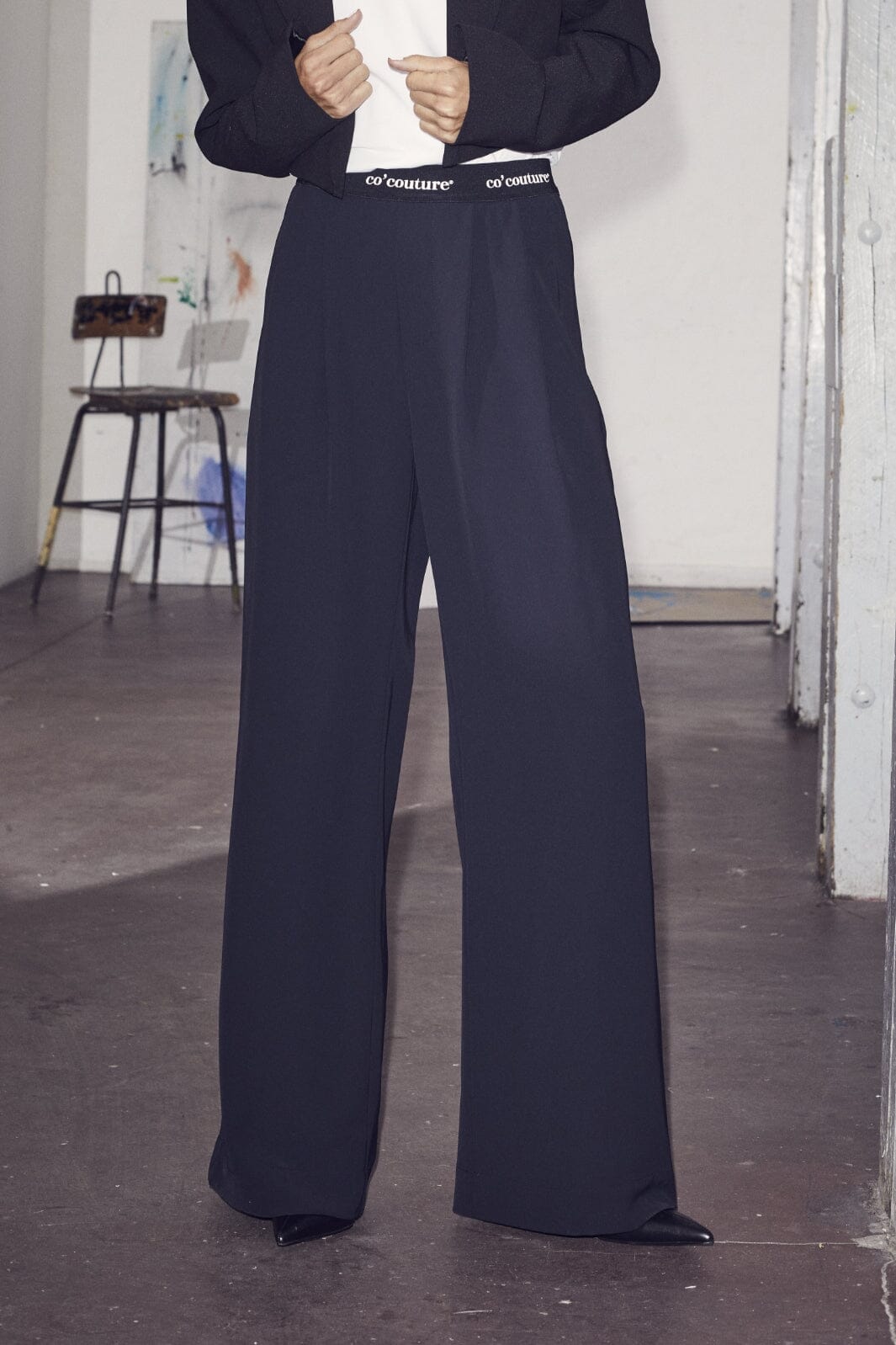Forudbestilling - Co´couture - Aminacc Logo Pant - 96 Black Bukser