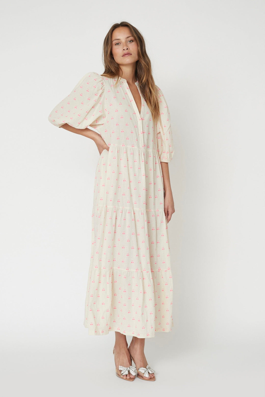 Forudbestilling - Co´Couture - Cherrycc Floor Dress 96525 - 263 - Neon Pink Kjoler