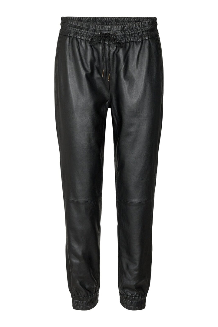 Forudbestilling - Co´couture - Shilohcc Leather Joggers - 96 Black Bukser