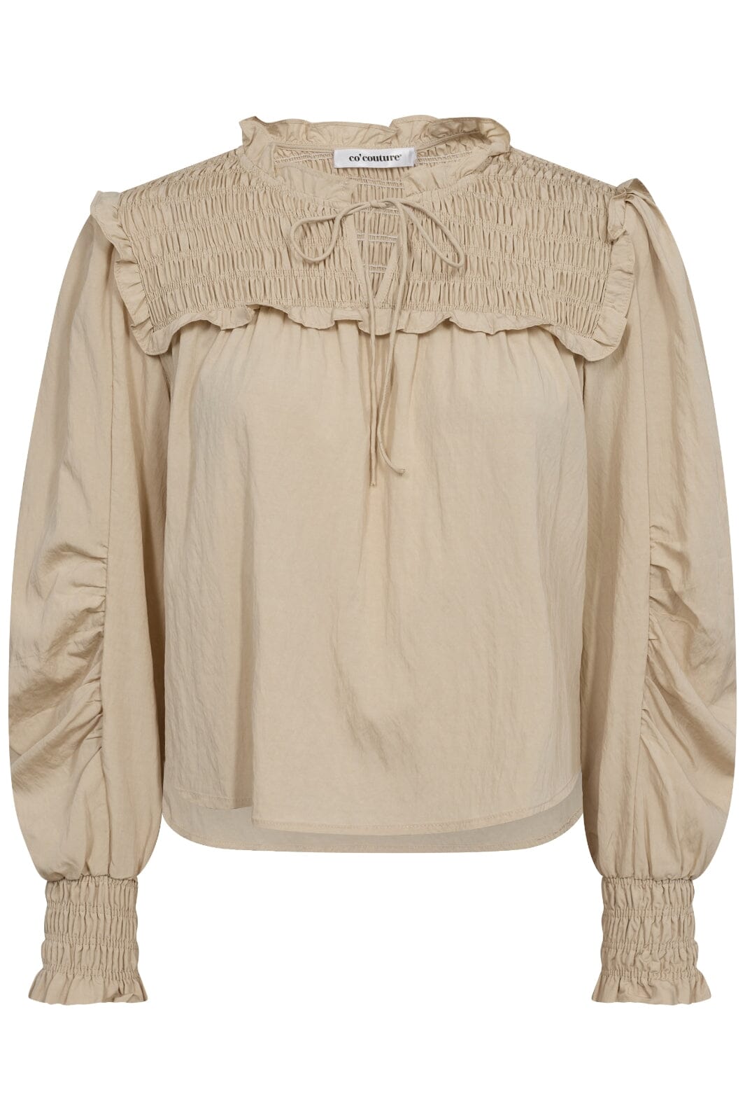 Forudbestilling - Co´couture - Vivacc Smock Blouse 35738 - 108 Powder Skjorter