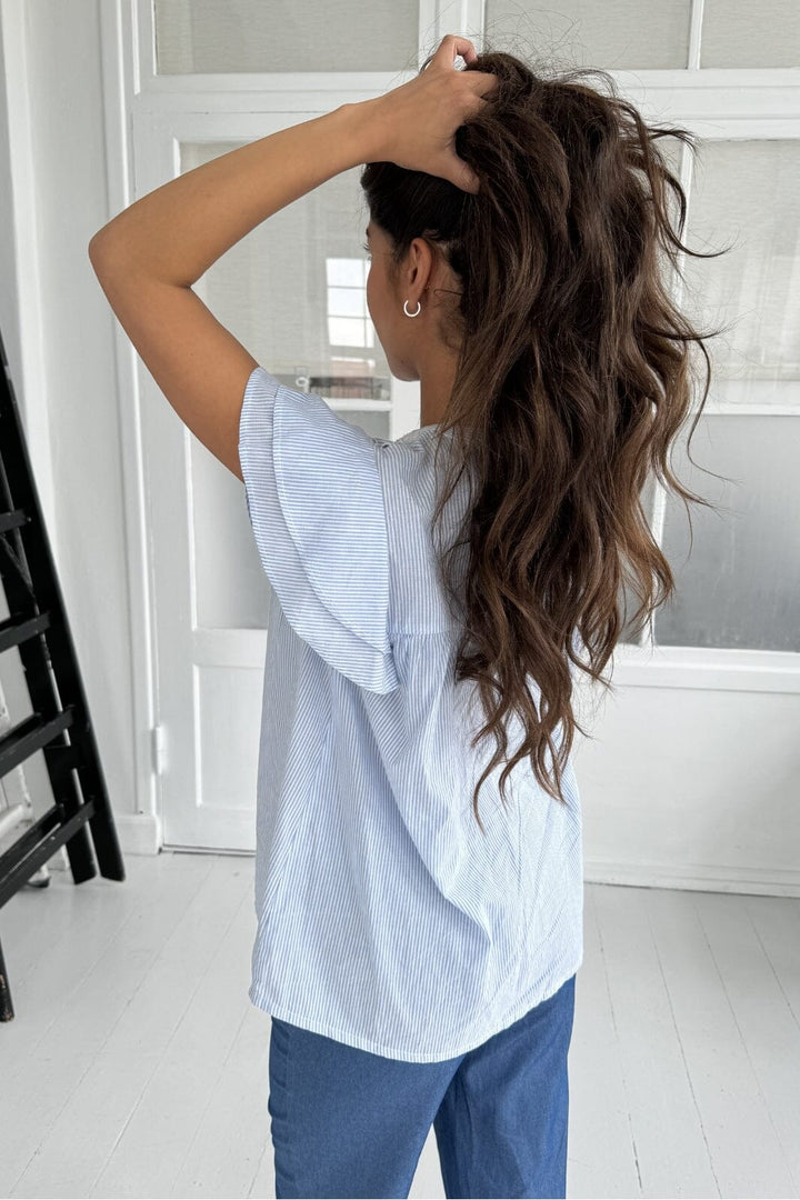 Continue - Christel Solid 14923 - 416 - Blue Stripe