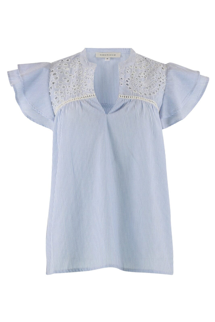 Continue - Christel Solid 14923 - 416 - Blue Stripe