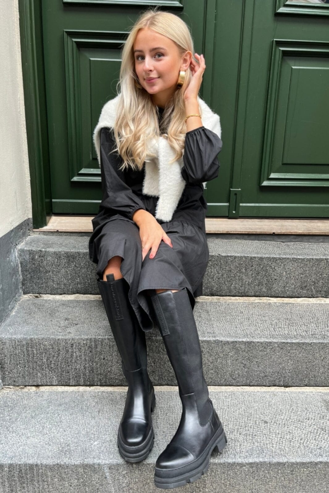 Forudbestilling - Copenhagen Shoes - Follow Me - 002 Black (With Black Stiches) Støvler