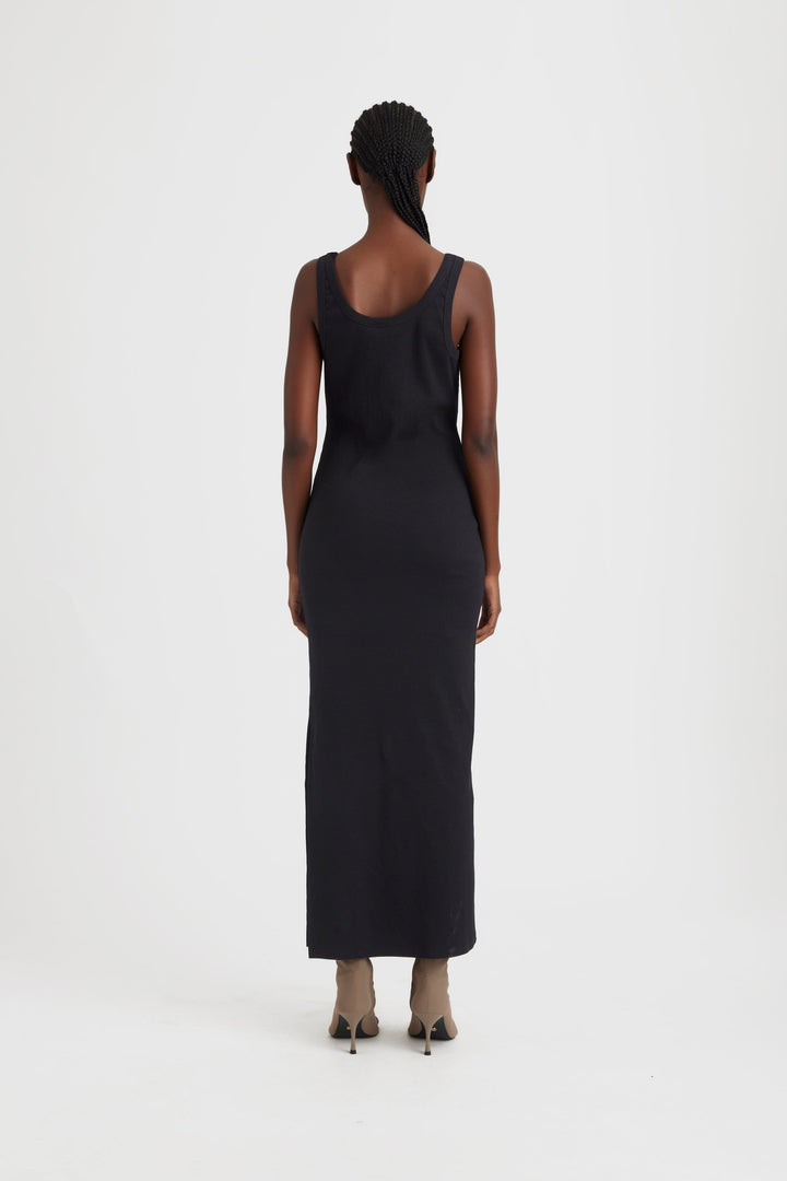 Forudbestilling - Gestuz - DrewGZ sl logo dress - Black Kjoler