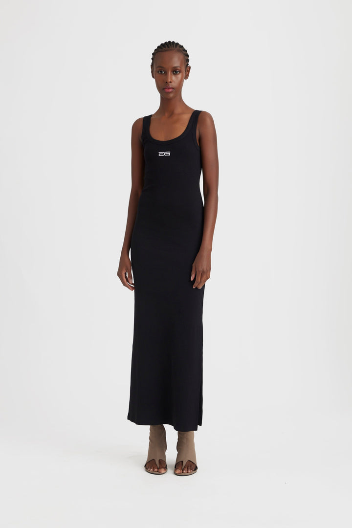 Forudbestilling - Gestuz - DrewGZ sl logo dress - Black Kjoler