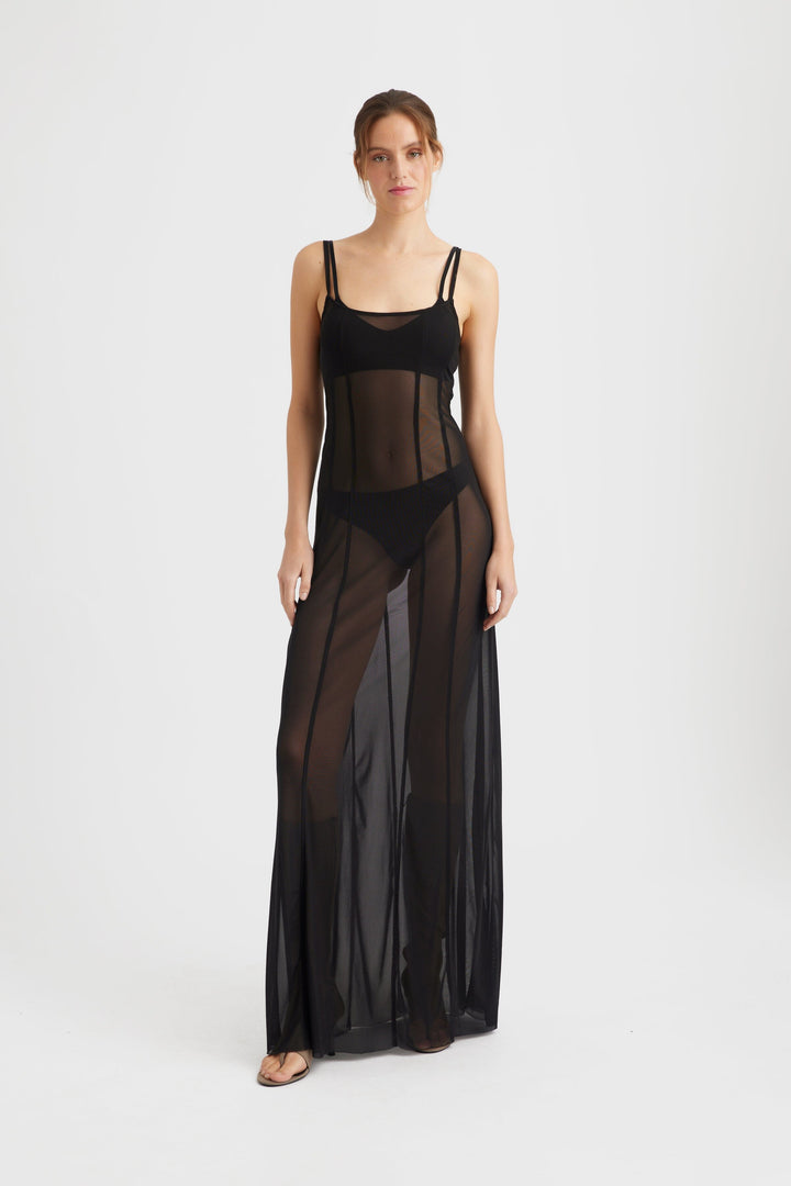 Forudbestilling - Gestuz - MessiGZ maxi dress - Black Kjoler