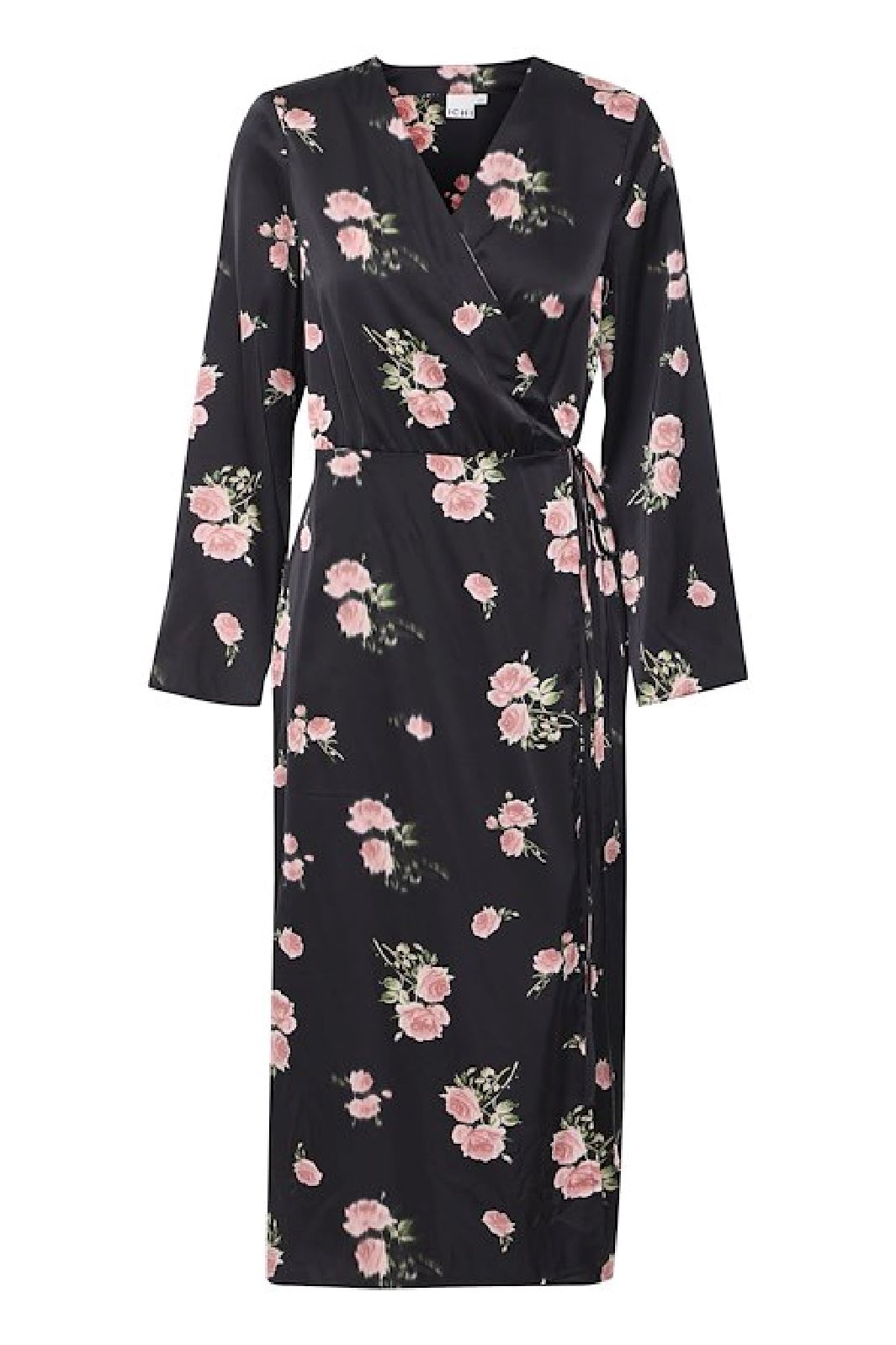 Forudbestilling - Ichi - Ixrose Dr - 205101 Black W/ Pink Kjoler