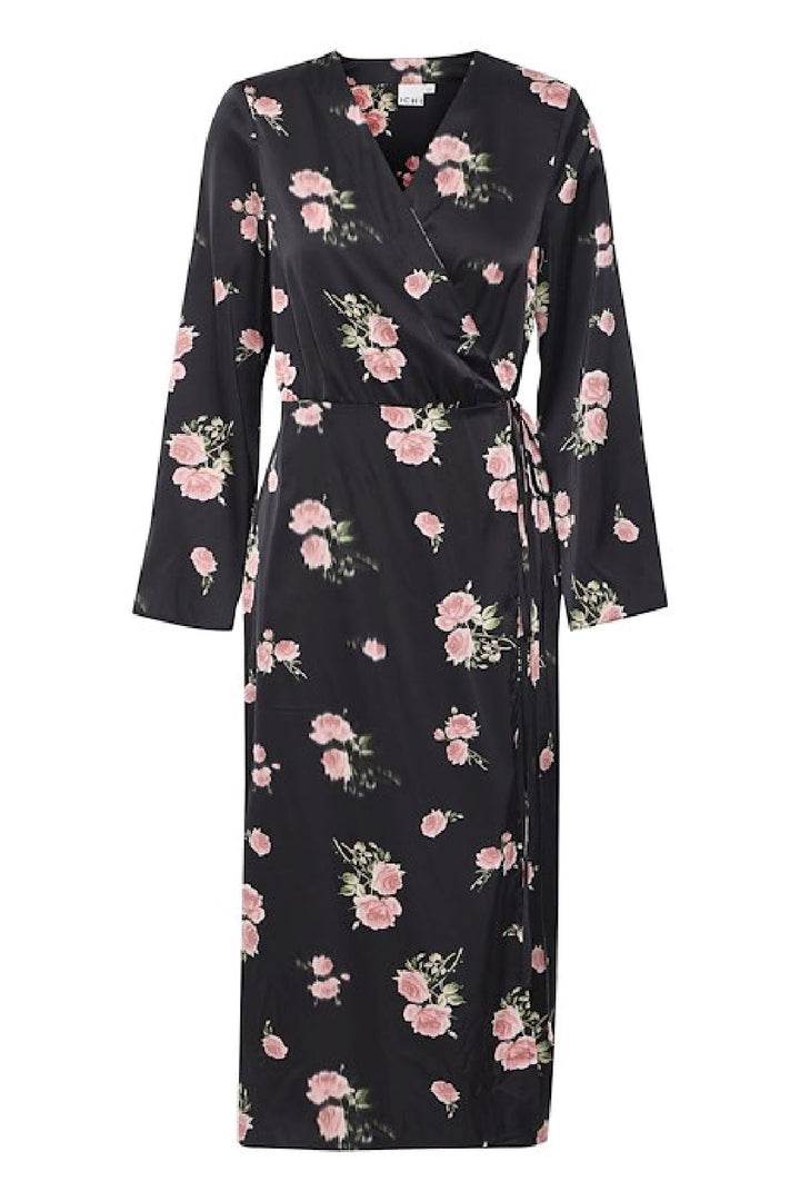 Forudbestilling - Ichi - Ixrose Dr - 205101 Black W/ Pink Kjoler