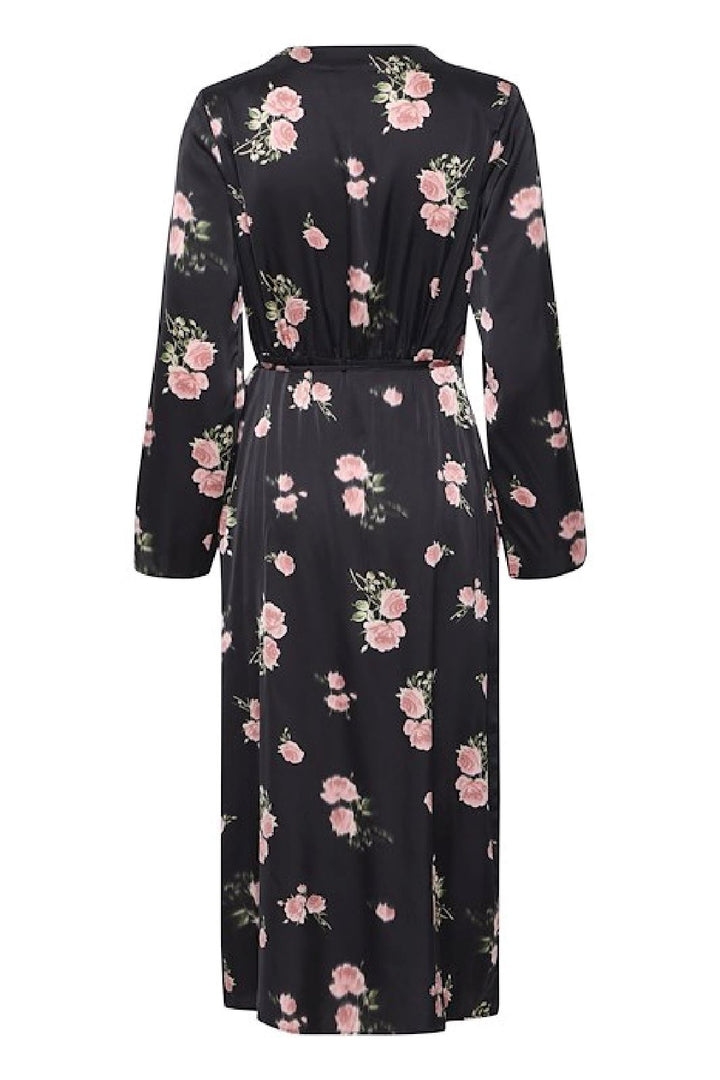 Forudbestilling - Ichi - Ixrose Dr - 205101 Black W/ Pink Kjoler