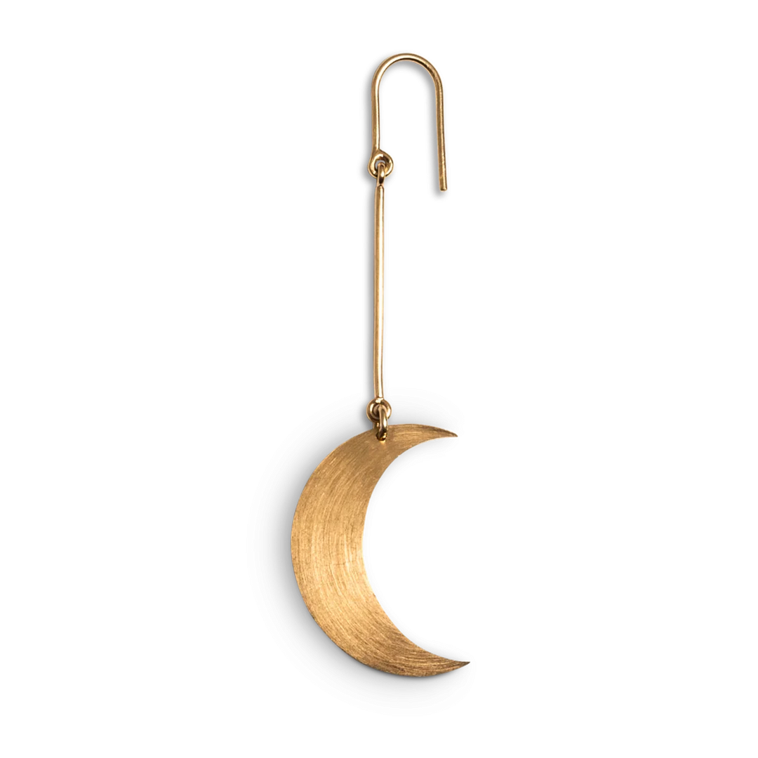 Forudbestilling - Jane Kønig - Half Moon Earring - Forgyldt Øreringe