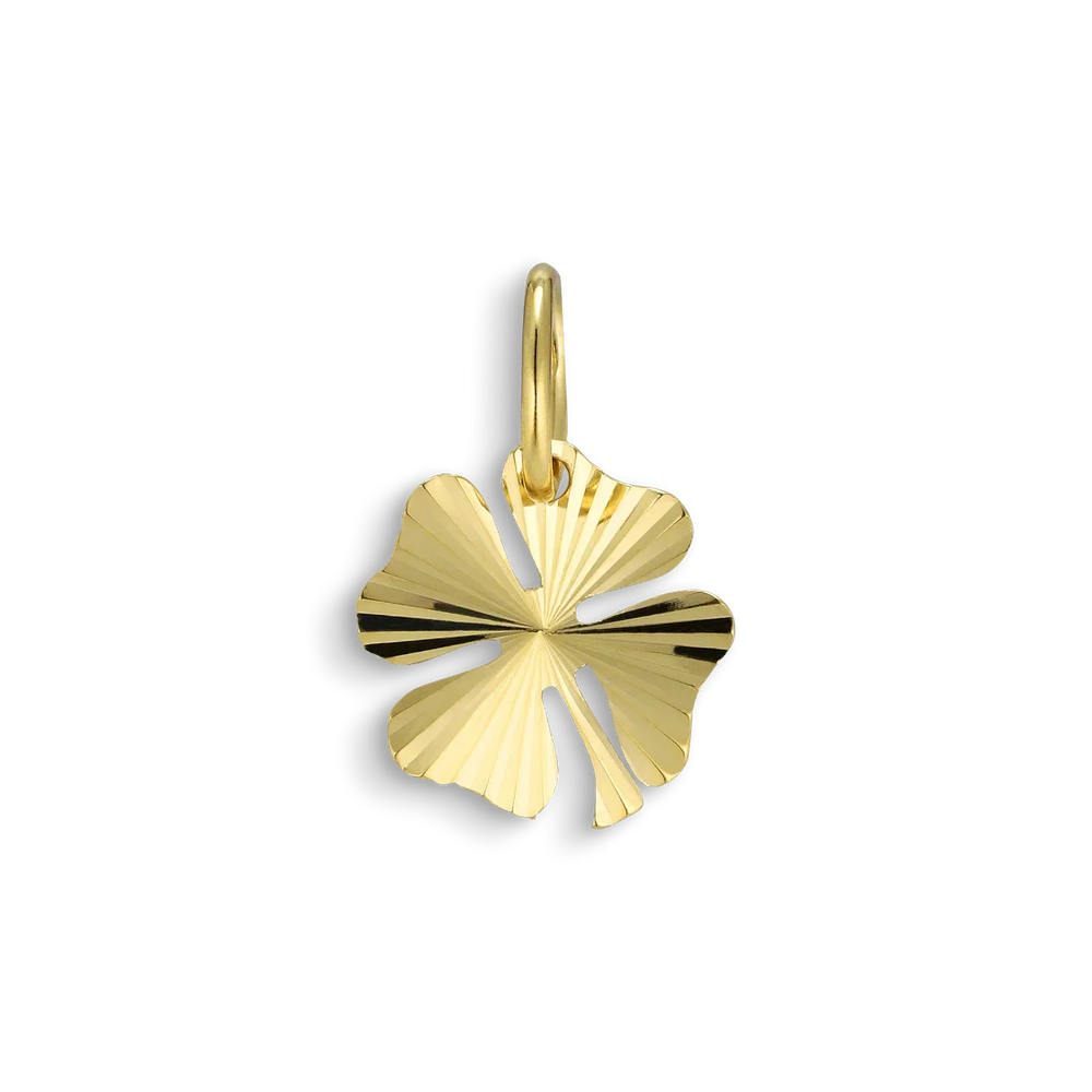 Forudbestilling - Jane Kønig - Reflection Clover Pendant - Forgyldt Vedhæng