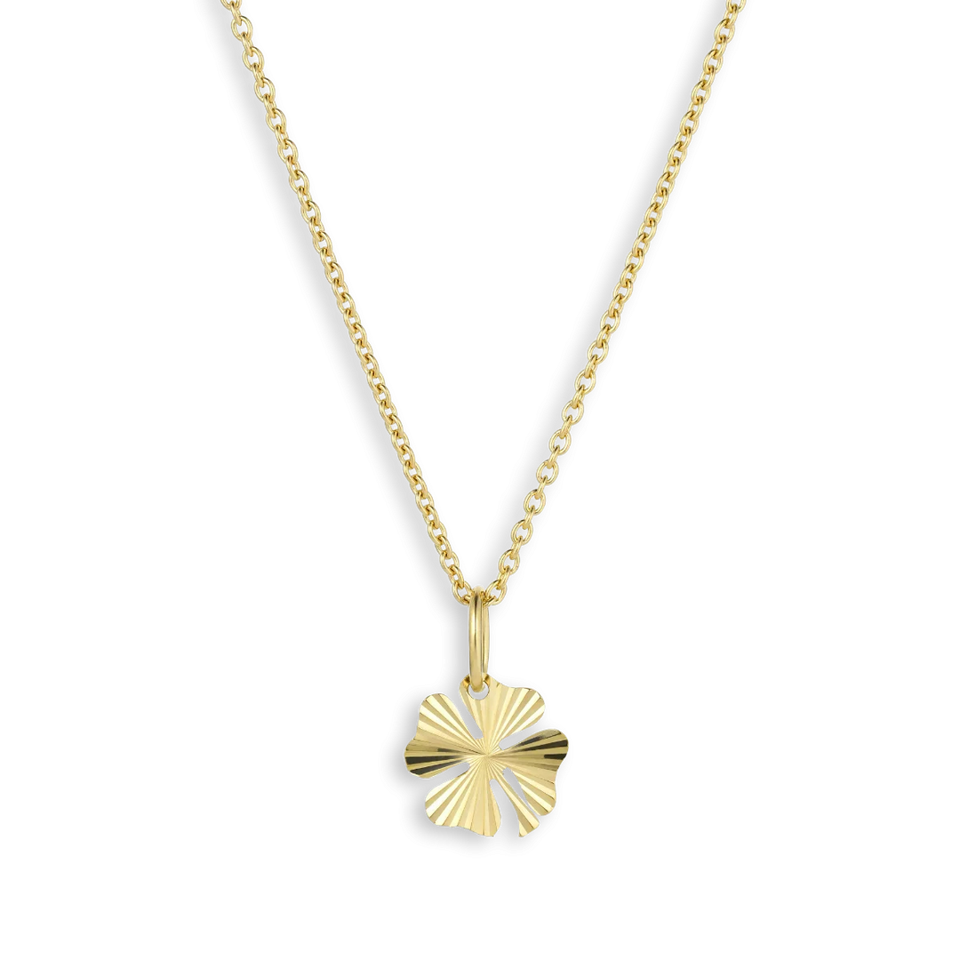 Forudbestilling - Jane Kønig - Reflection Clover Pendant - Forgyldt Vedhæng
