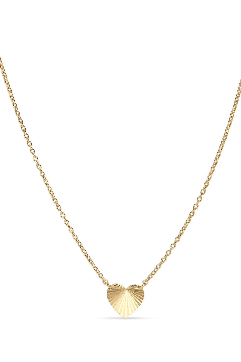 Forudbestilling - Jane Kønig - Reflection Heart necklace - Forgyldt Halskæder