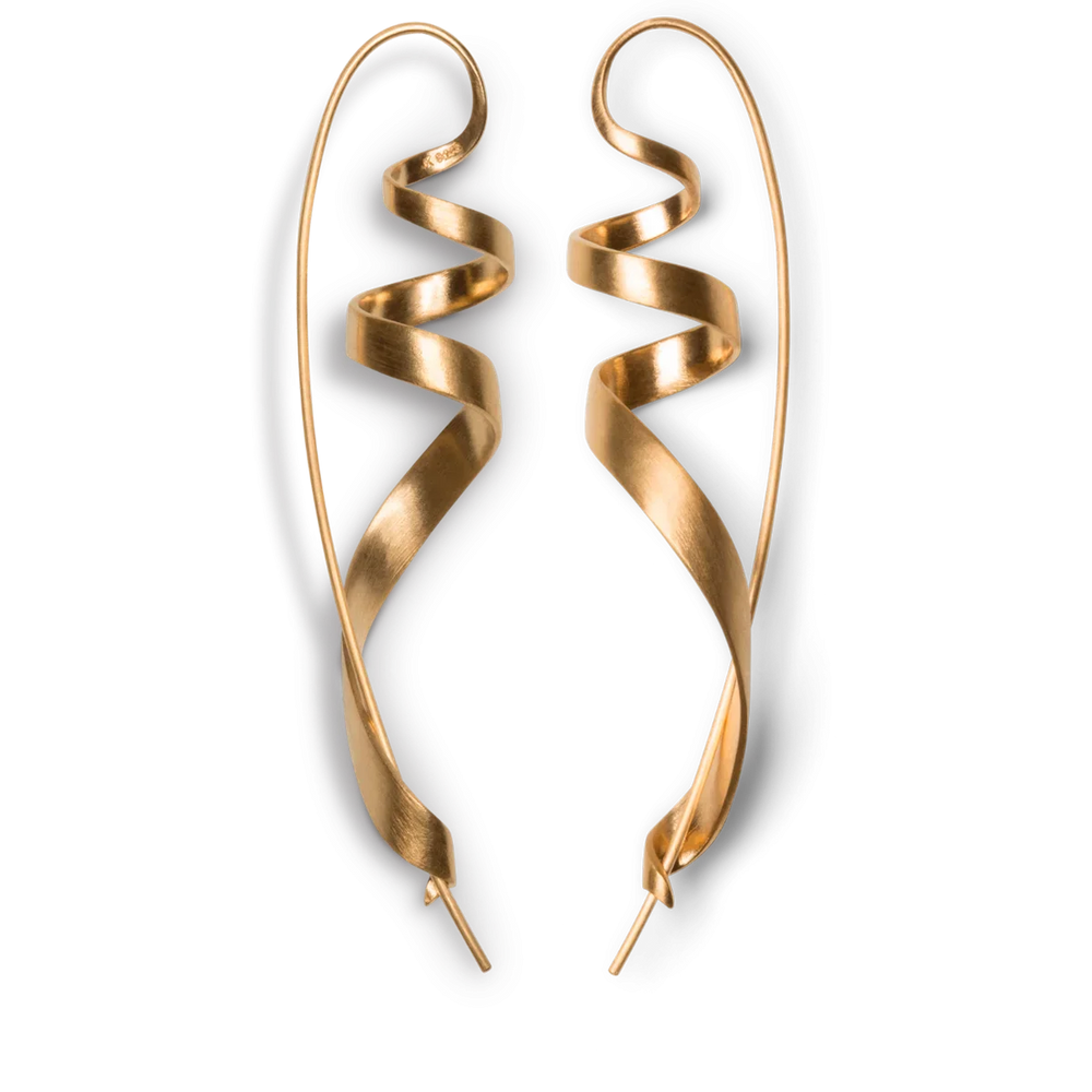 Forudbestilling - Jane Kønig - Ringlet - Forgyldt Øreringe