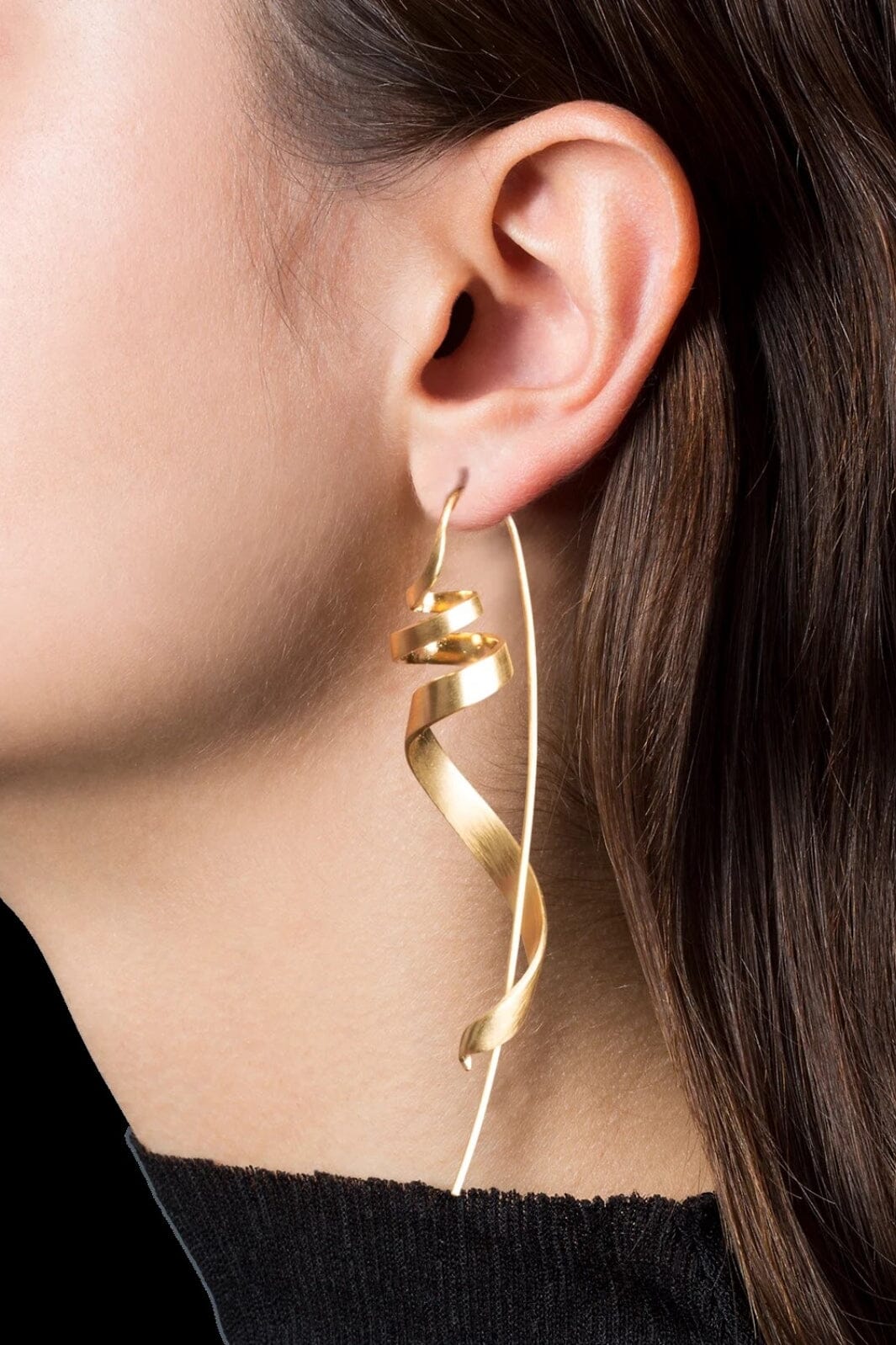 Forudbestilling - Jane Kønig - Ringlet - Forgyldt Øreringe