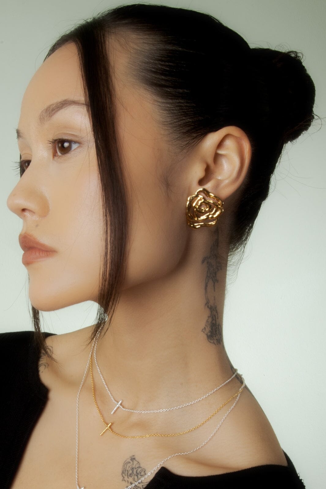 Forudbestilling - Jane Kønig - Rose Earring - Forgyldt Øreringe