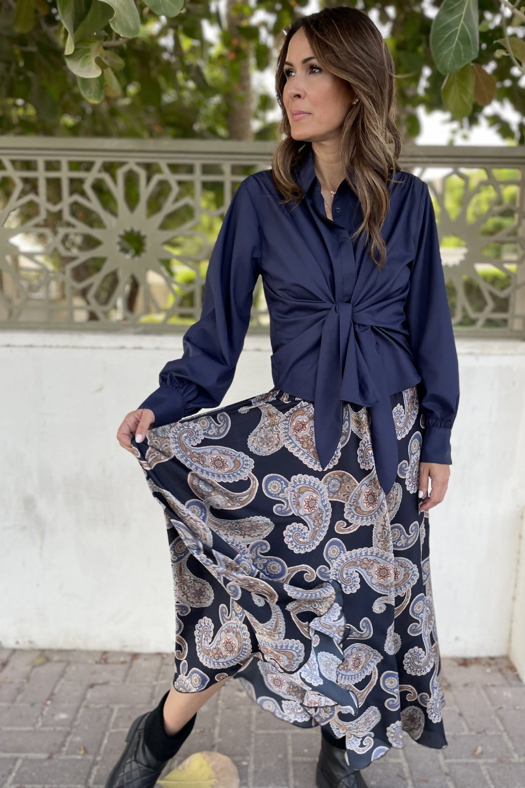 Forudbestilling - Karmamia - Lee Shirt - Navy Blue Cotton (Oktober) Skjorter