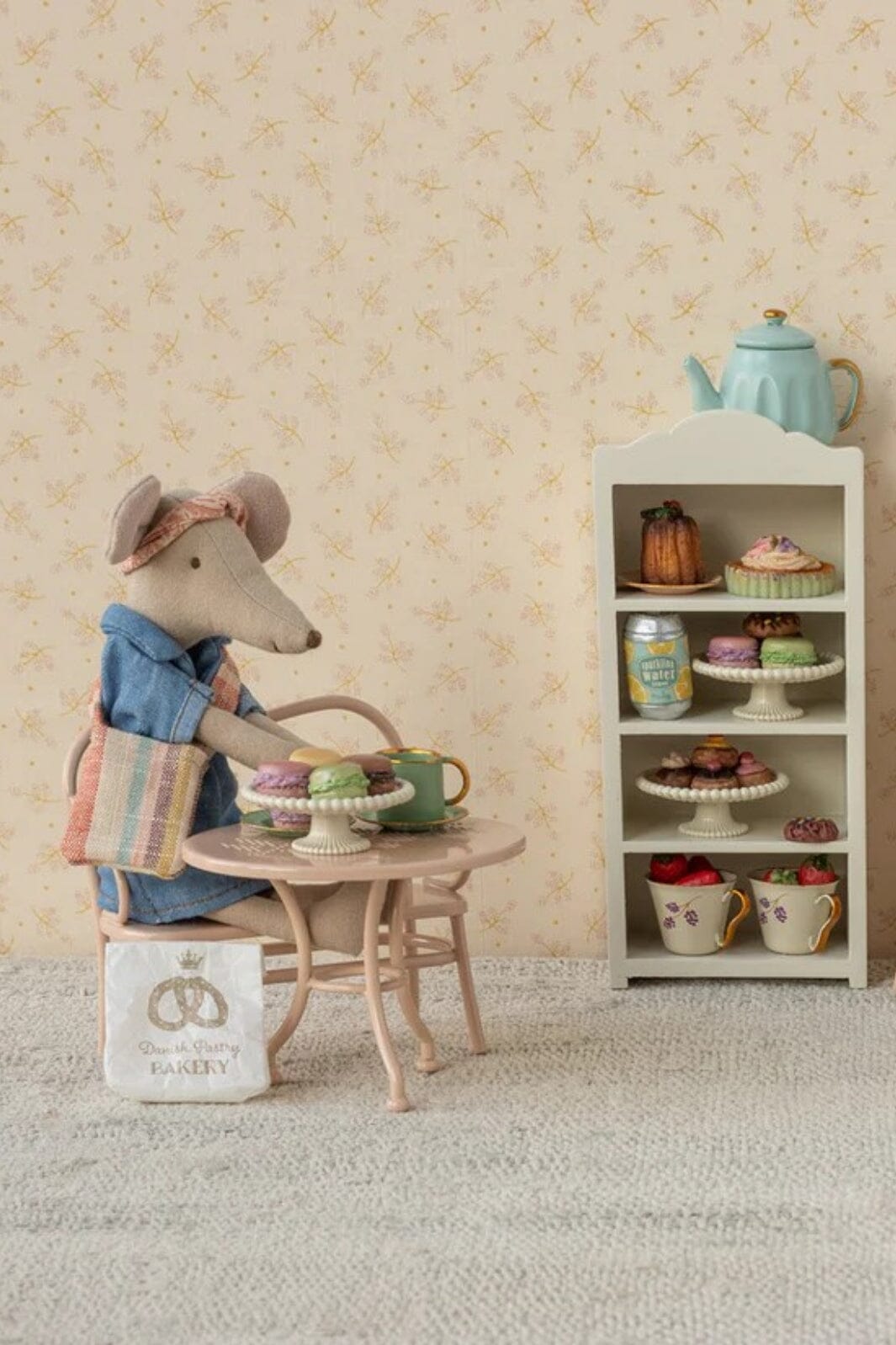 Maileg - Cafésæt, Mus, Stor - Lyserød - Mouse Furniture