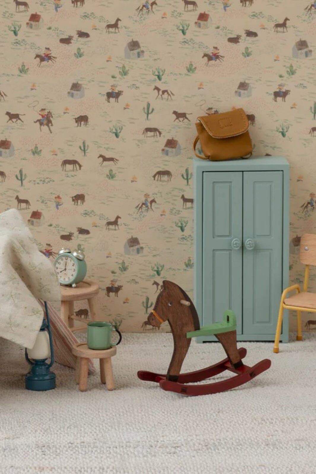 Maileg - Gyngehest, Mus - Mørk Brun - Bigsister/Brother