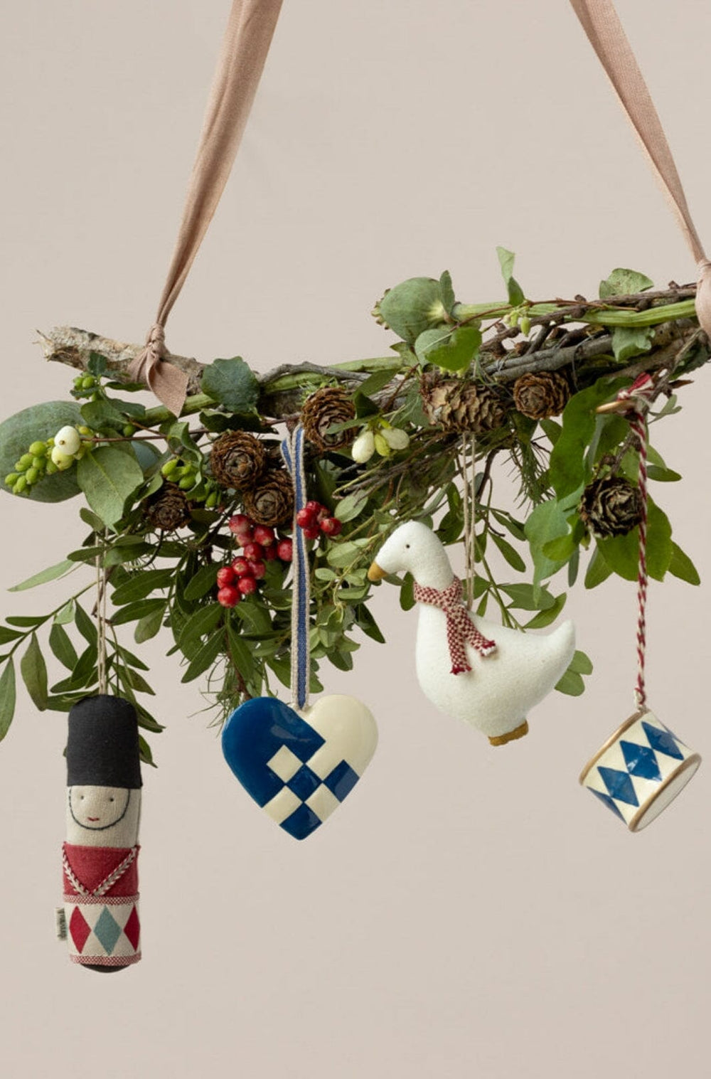 Forudbestilling - Maileg - Metalophæng, Tromme, Lille - Mørk Blå Jul