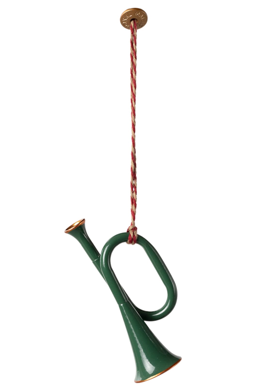 Forudbestilling - Maileg - Metalophæng, Trompet - Mørk Grøn Jul