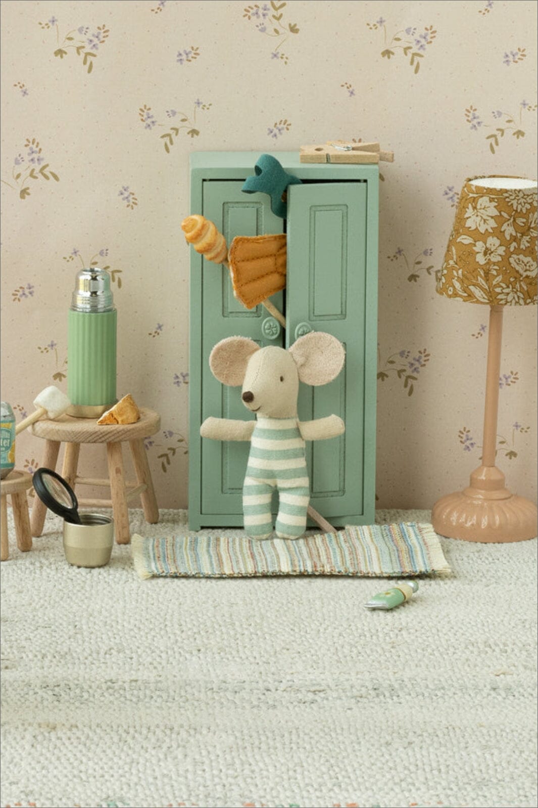 Forudbestilling - Maileg - Skab, Mouse - Lyseblå Legetøj