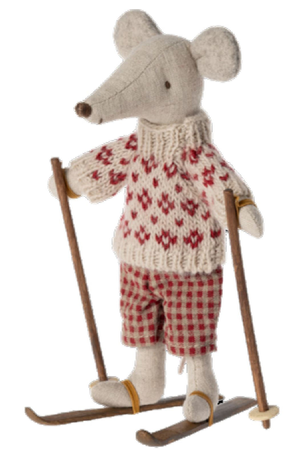 Forudbestilling - Maileg - Ski og skistave, Mor & Far mus Jul