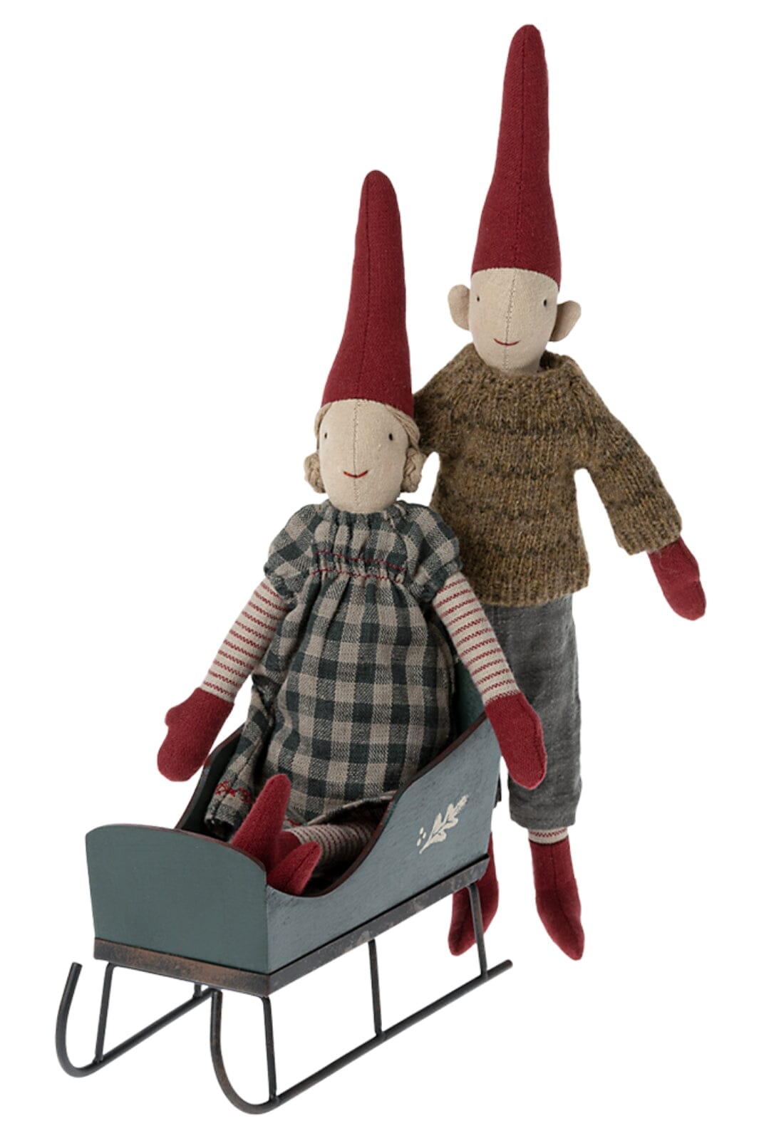 Forudbestilling - Maileg - Sleigh, Mini - Green Jul