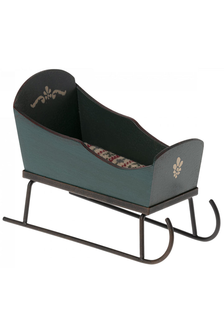 Forudbestilling - Maileg - Sleigh, Mouse - Green (2022-10-20) Jul Green