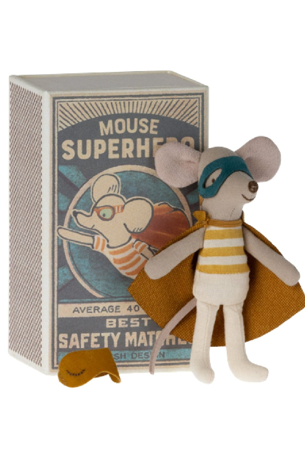 Forudbestilling - Maileg - Superhelte mus, Lillebror i tændstikæske Jul