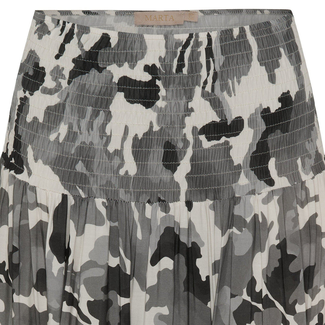 Forudbestilling - Marta Du Chateau - Mdcprincess Skirt - Print Grey Camo Nederdele