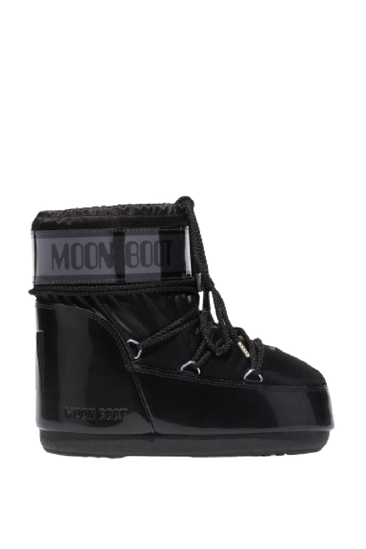 Forudbestilling - Moon Boot - Icon Low Glance Black Satin - 001 Black Støvler