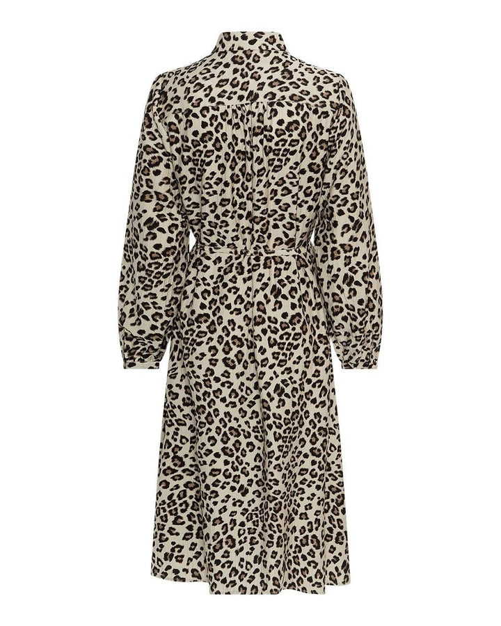 Forudbestilling - Moss Copenhagen - Mschkalani Vlora Shirt Dress 19575 - Humus Leo Skjorter