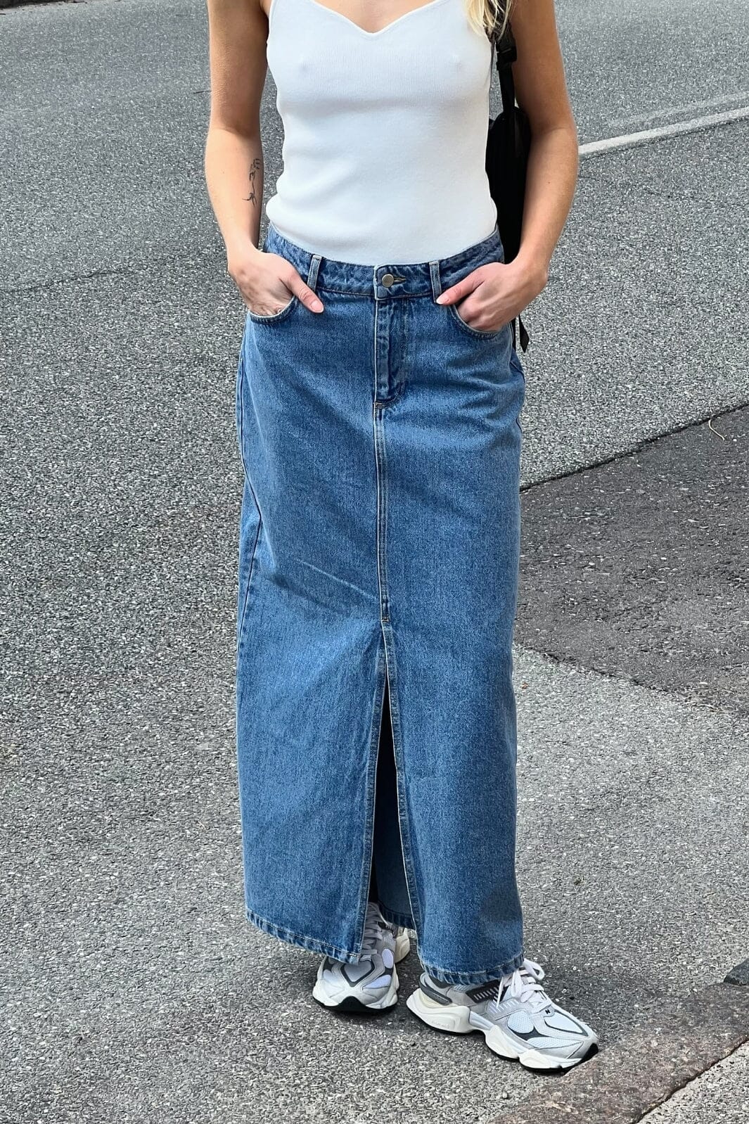 Forudbestilling - Neo Noir - Frankie D Skirt - Vintage Blue (Slut Juni) Nederdele