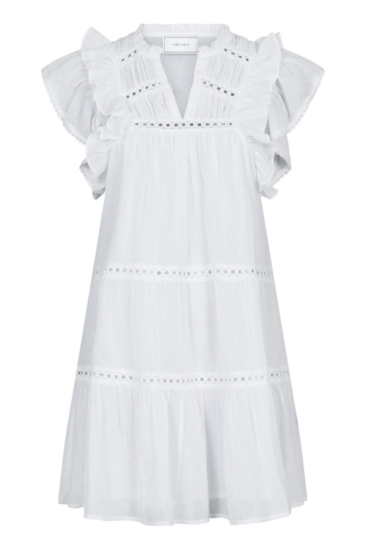 Forudbestilling - Neo Noir - Jamma S Voile Dress - White Kjoler