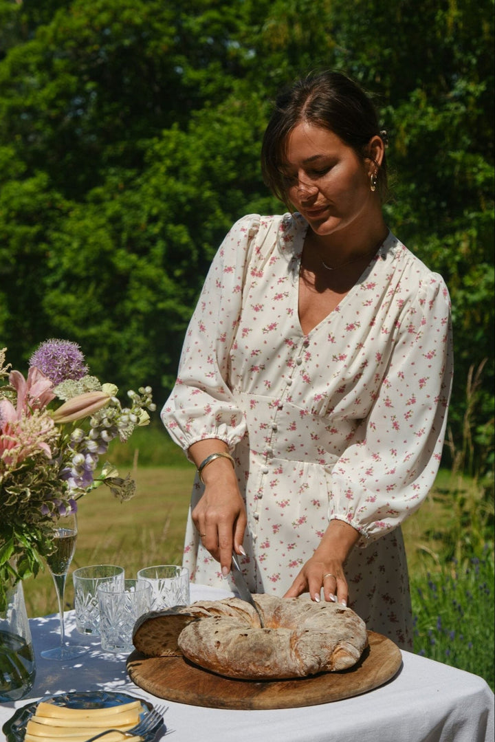 Forudbestilling - Neo Noir - Olana Fleurie Flower Dress 166217 - 754 - Light Pink Kjoler