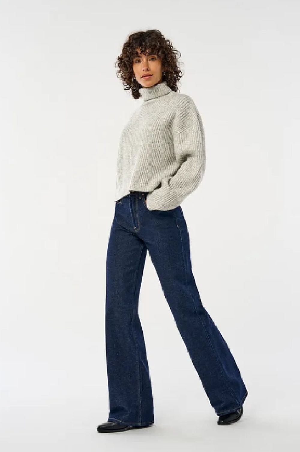 Forudbestilling - Only - Onljuicy Wide Rinse Mas763 - 4552609 Dark Blue Denim Jeans