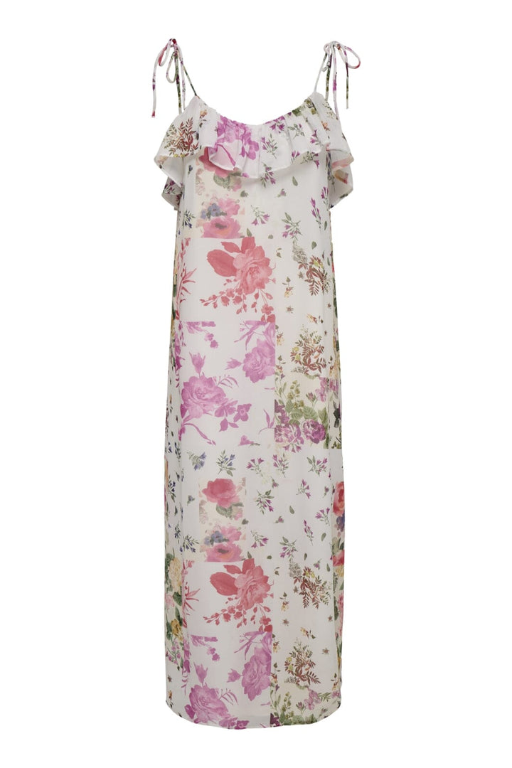 Only - Onlmilla Strap Dress - 4973256 Cloud Dancer Patchwork Flowers
