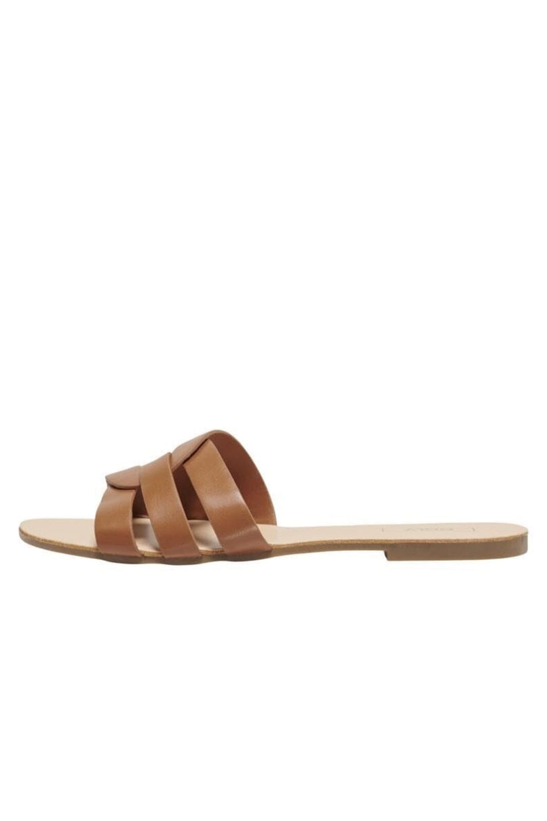Only Shoes - Onlfeli-4 Pu Slip On Sandal - 4460945 Cognac