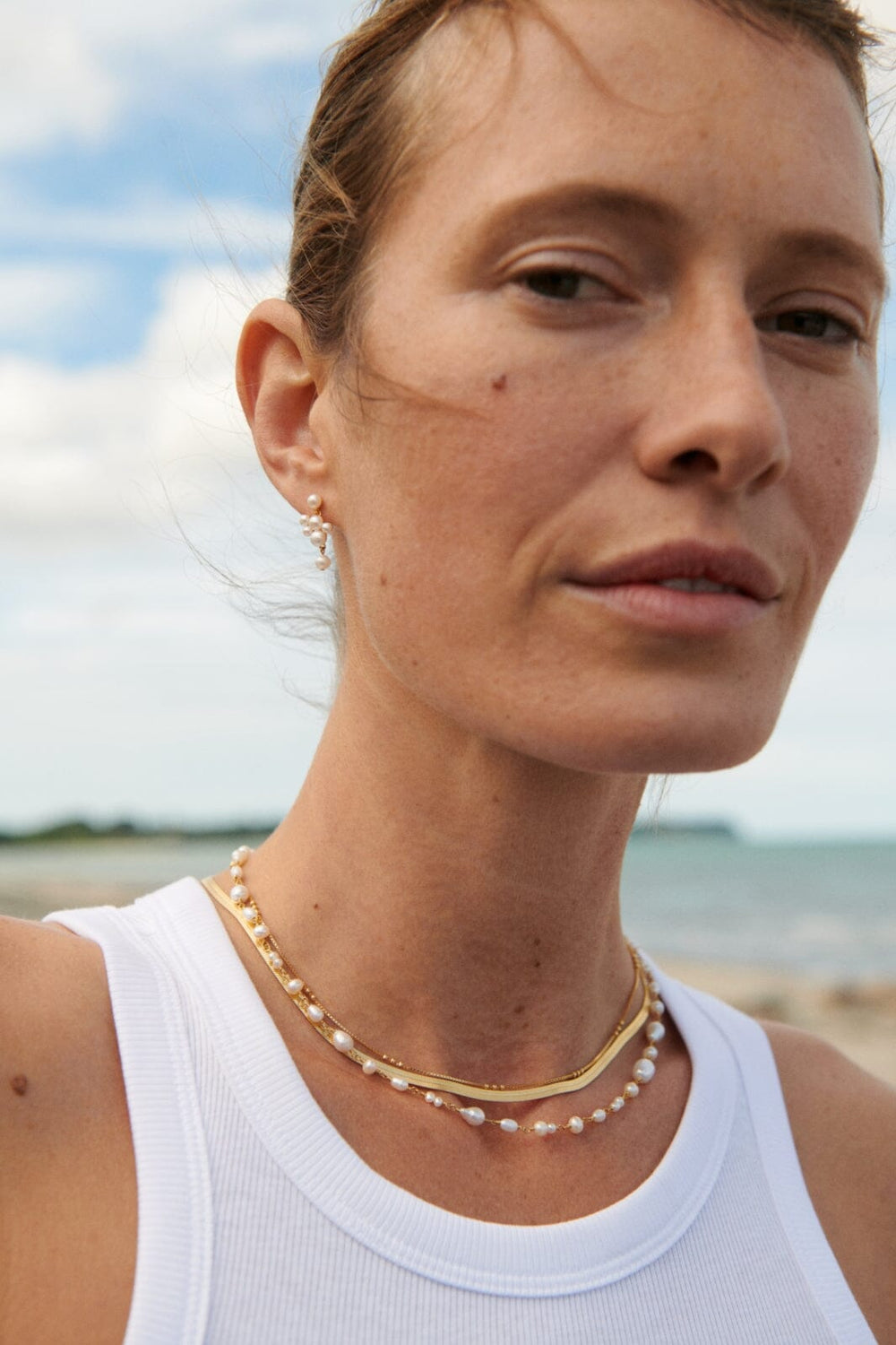 Forudbestilling - Pernille Corydon Jewellery - White Dreams Necklace - Gold Halskæder