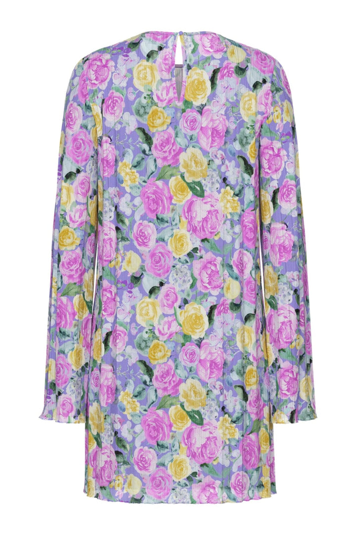 Pieces - Pcamber Ls Short Dress Kca - 4842926 Lavender Blurry Flowers