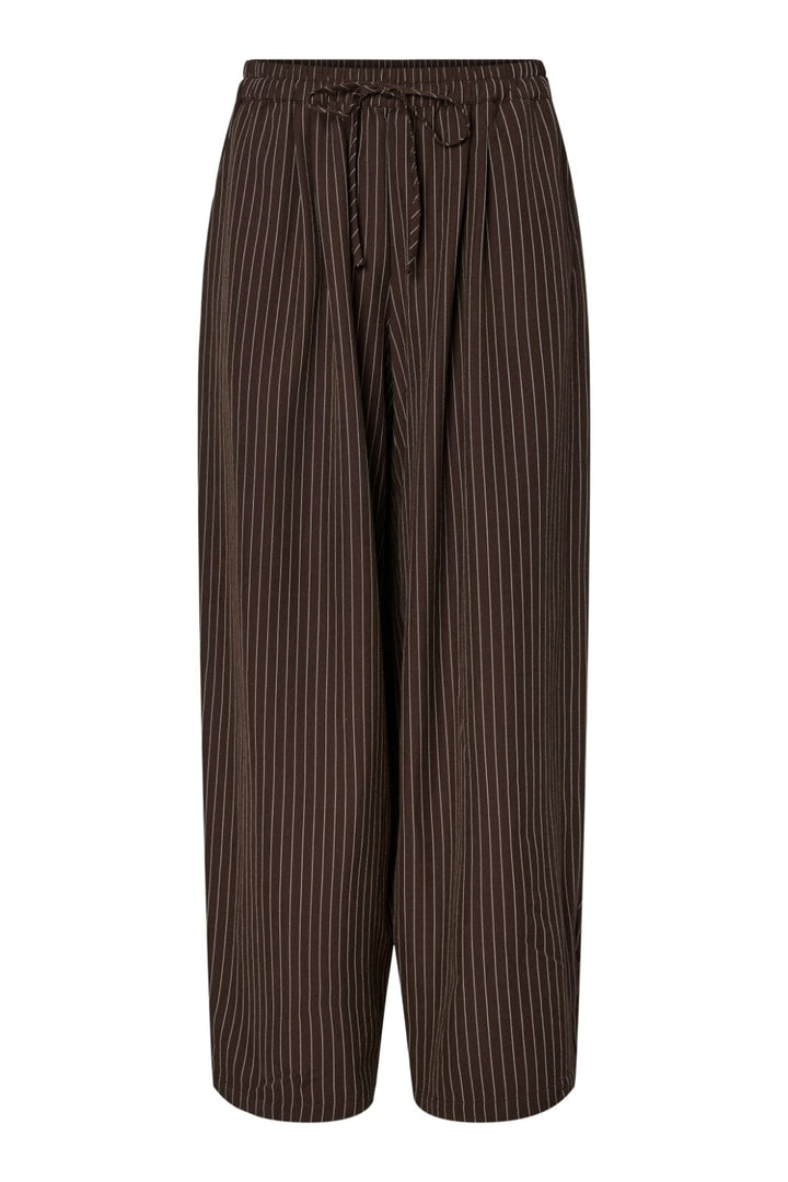Pieces - Pcanja Barrel Pants - 4976601 Delicioso Pinstripe